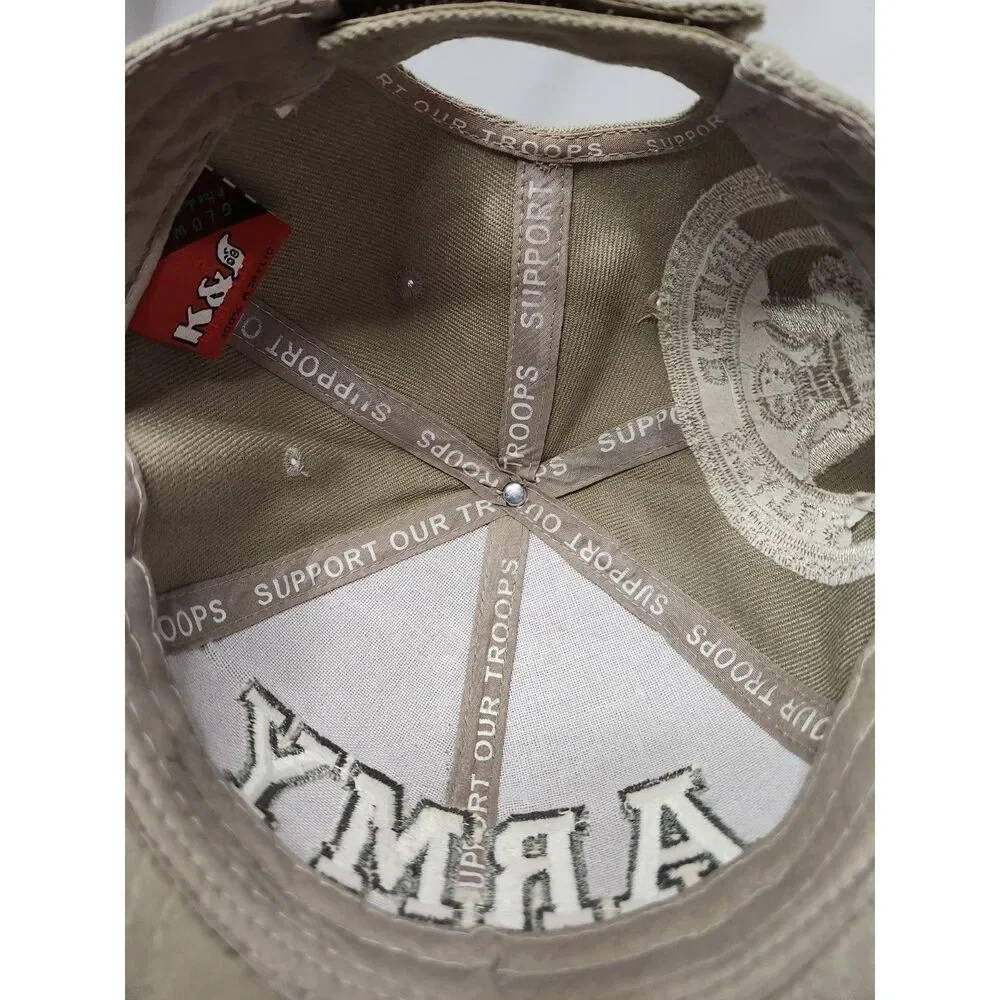 Army Glow‑in‑the‑Dark Embroidered Hat Adjustable Khaki Cap